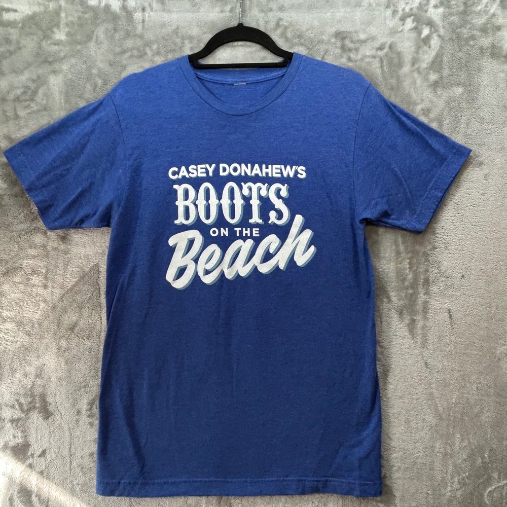 Casey Donahew Boots on the Beach 6 Concert T-Shirt Mens Small Blue Heather